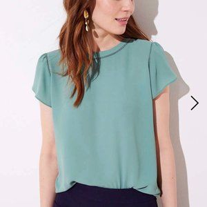 Loft cut out button back blouse